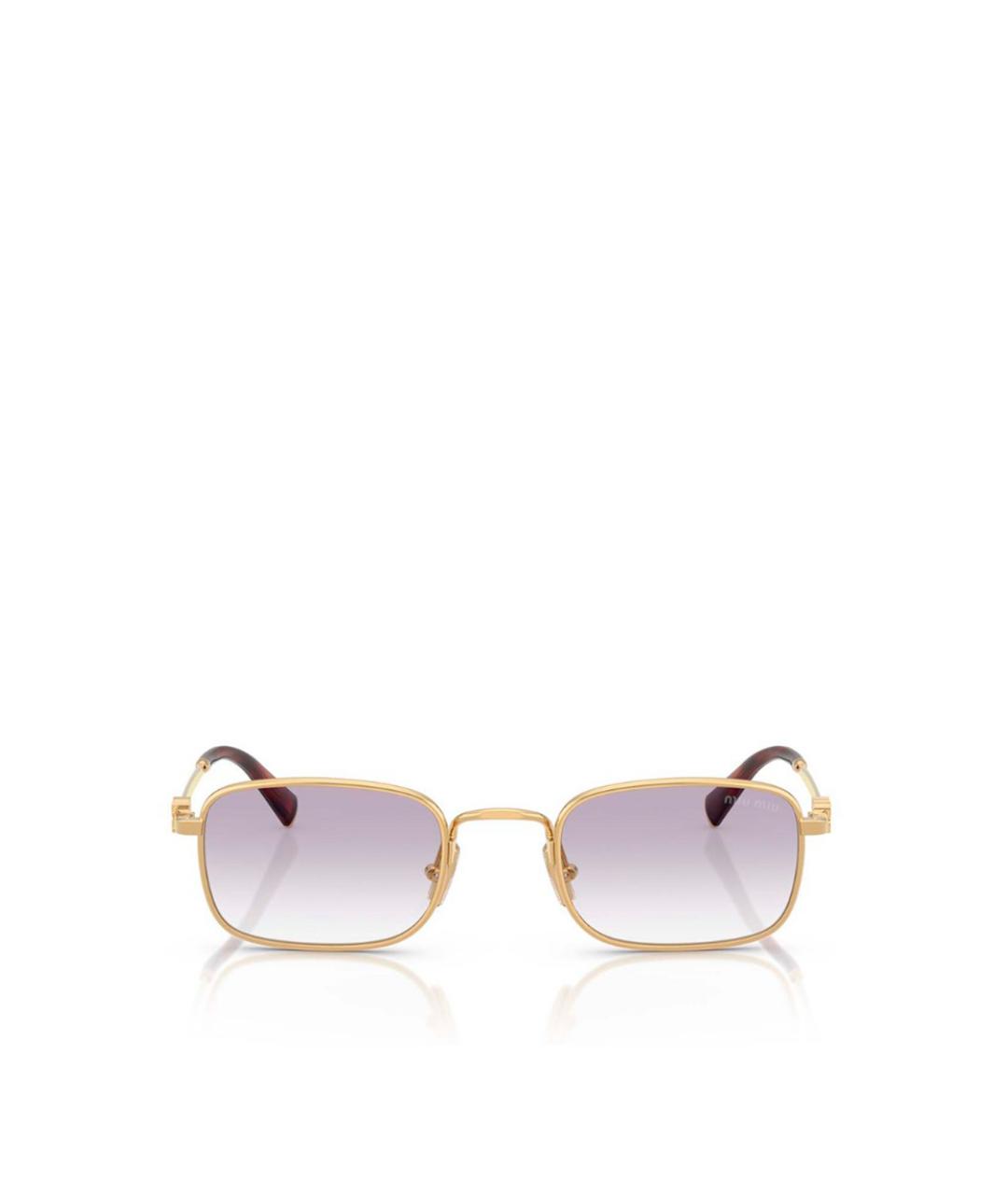 MIU MIU Золотые солнцезащитные очки, фото 2