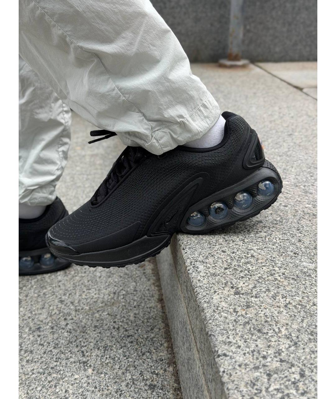 NIKE Черные кожаные низкие кроссовки / кеды, фото 7