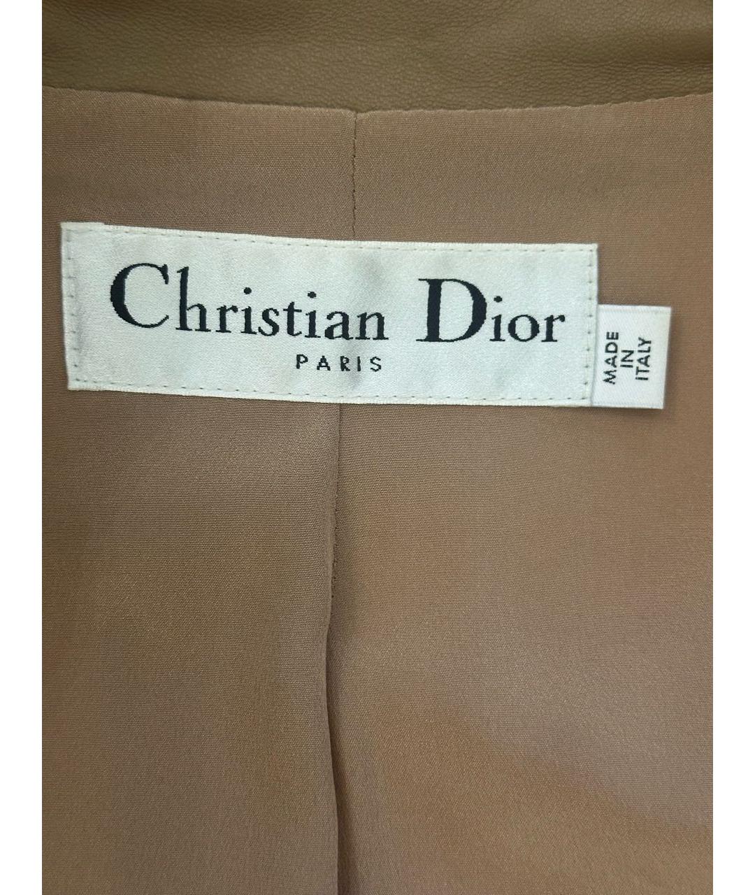 CHRISTIAN DIOR Кожаный тренч/плащ, фото 3