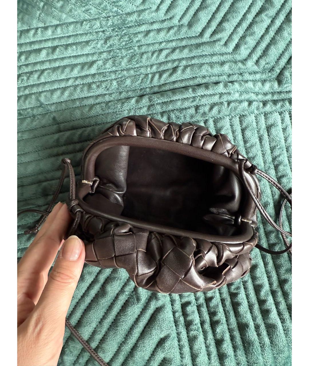 BOTTEGA VENETA Коричневая кожаная сумка через плечо, фото 2