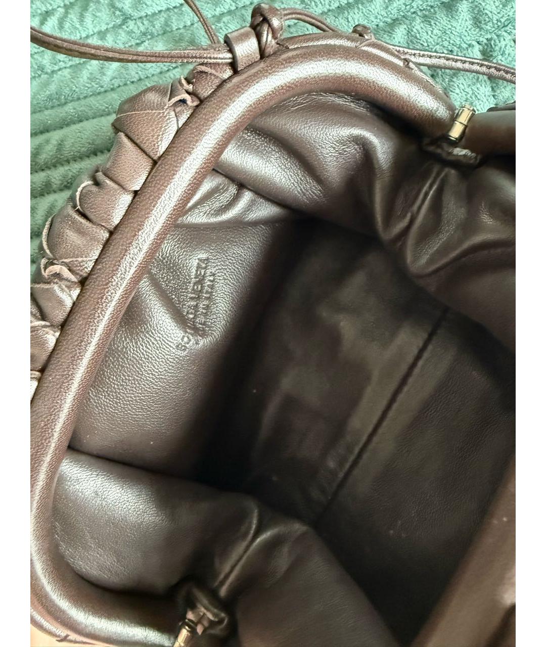BOTTEGA VENETA Коричневая кожаная сумка через плечо, фото 3