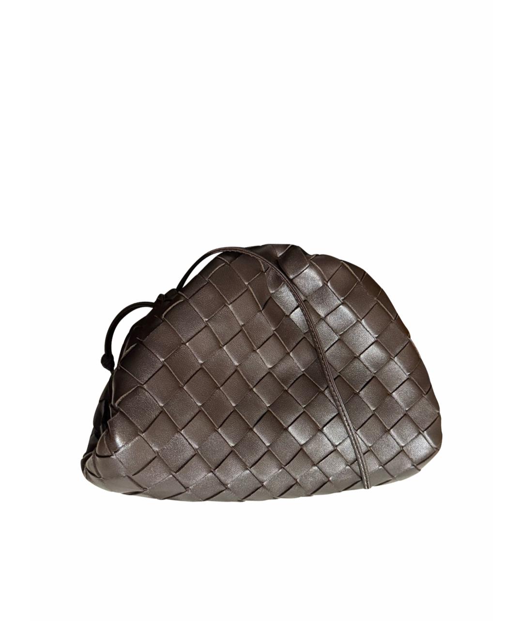 BOTTEGA VENETA Коричневая кожаная сумка через плечо, фото 1