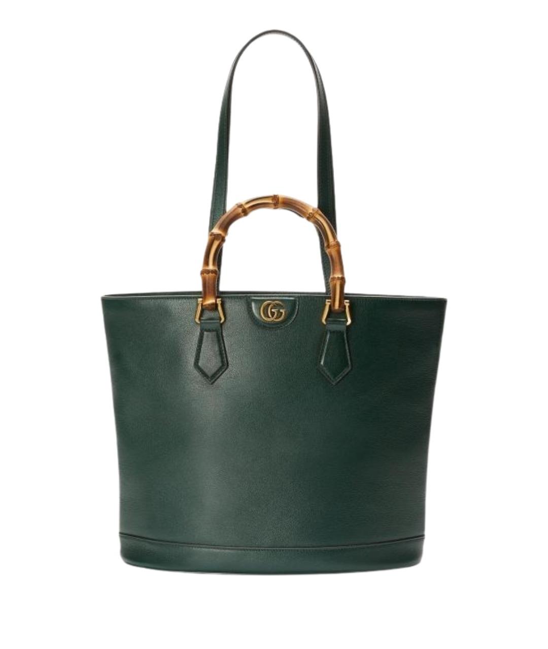 GUCCI Зеленая кожаная сумка через плечо, фото 1