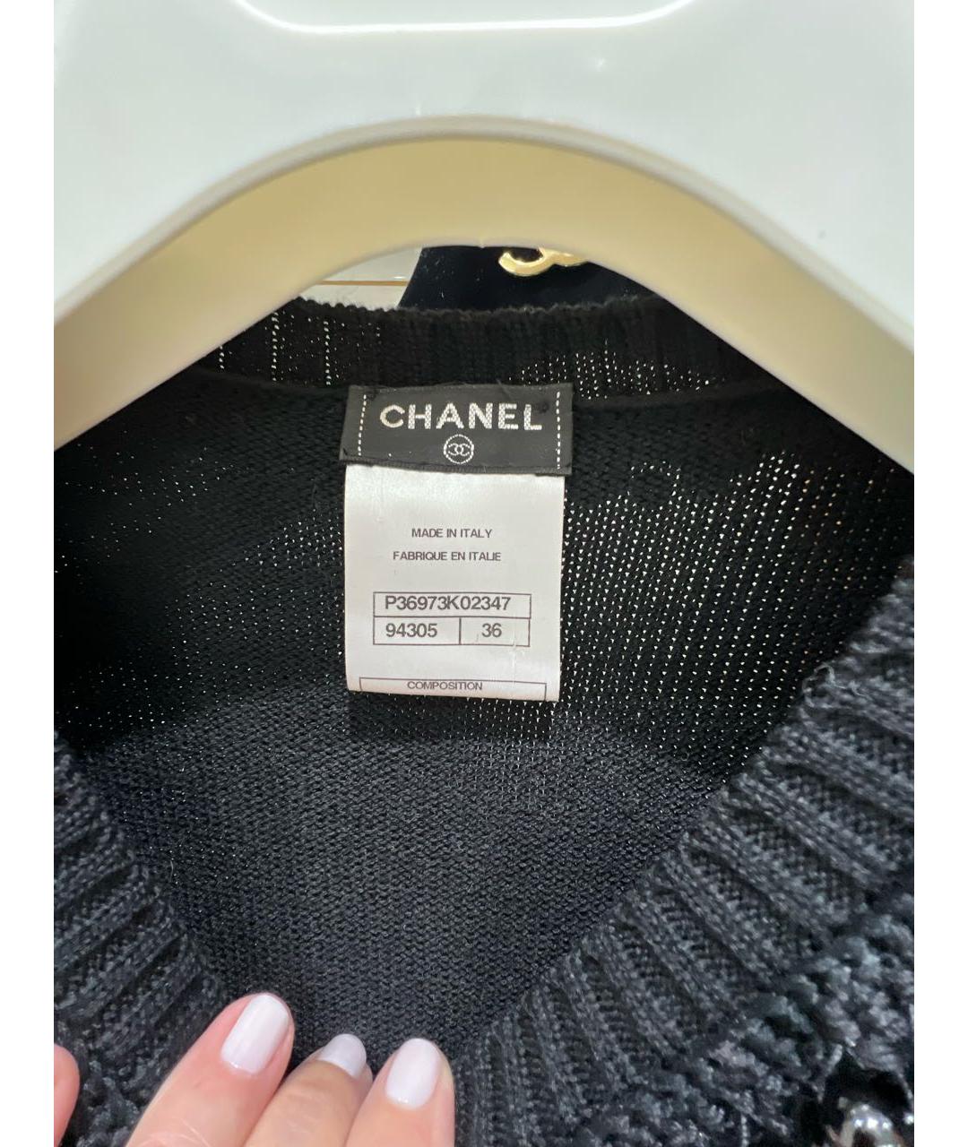 CHANEL Черное шерстяное повседневное платье, фото 3
