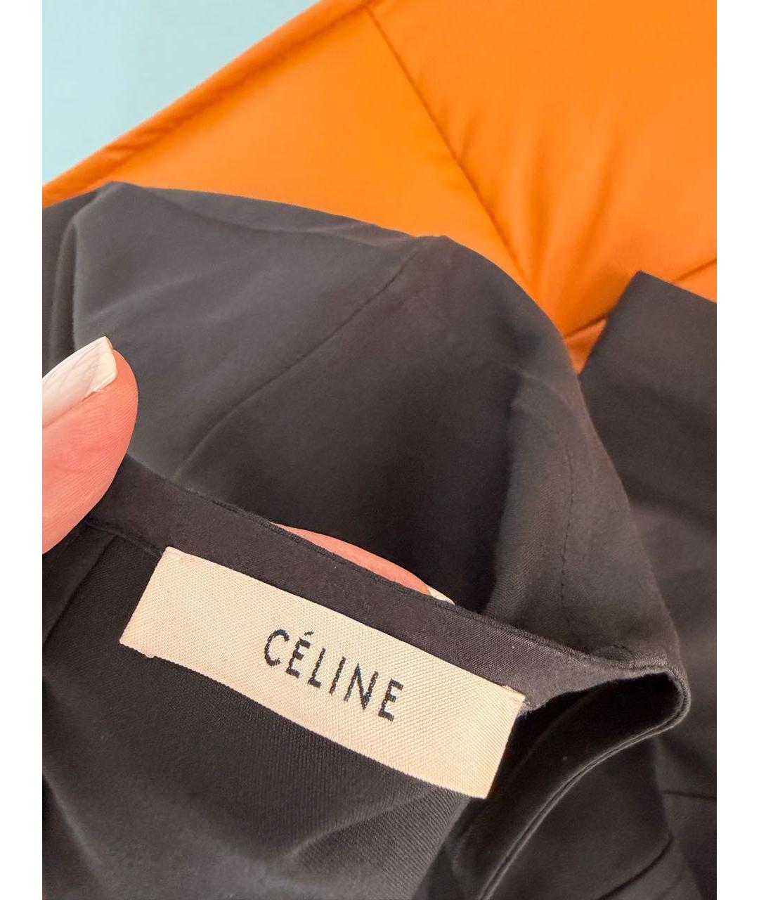 CELINE Черное хлопковое платье, фото 4