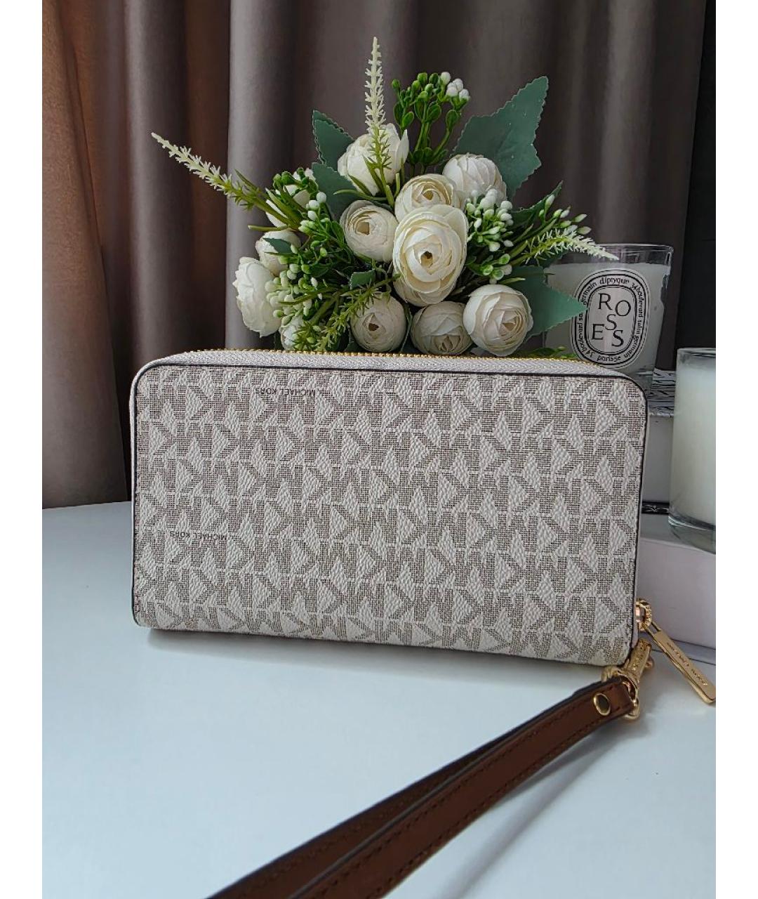 MICHAEL KORS Бежевый кошелек, фото 6