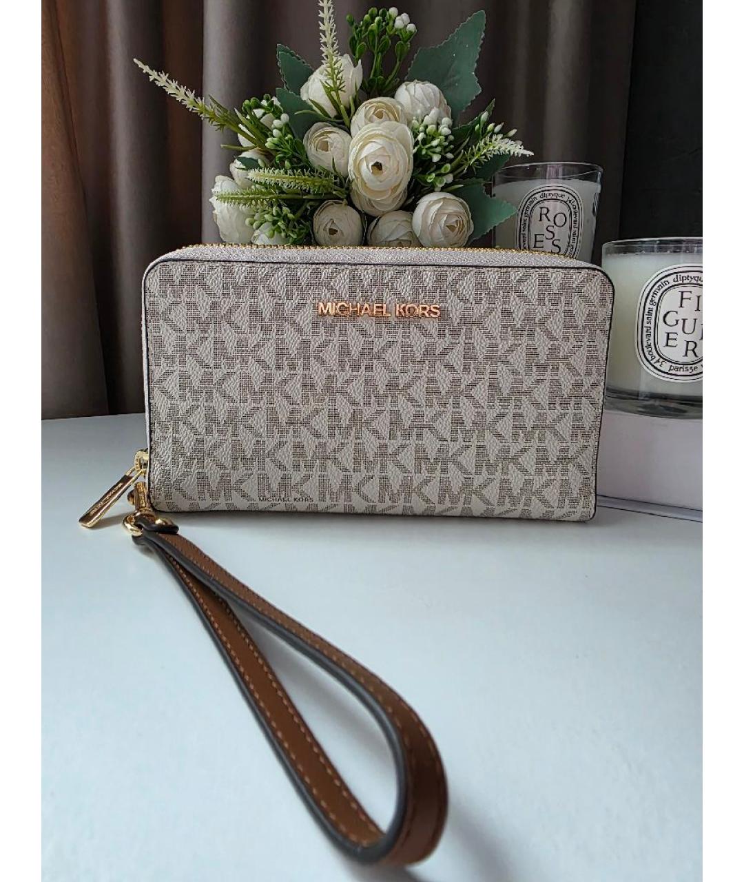 MICHAEL KORS Бежевый кошелек, фото 3