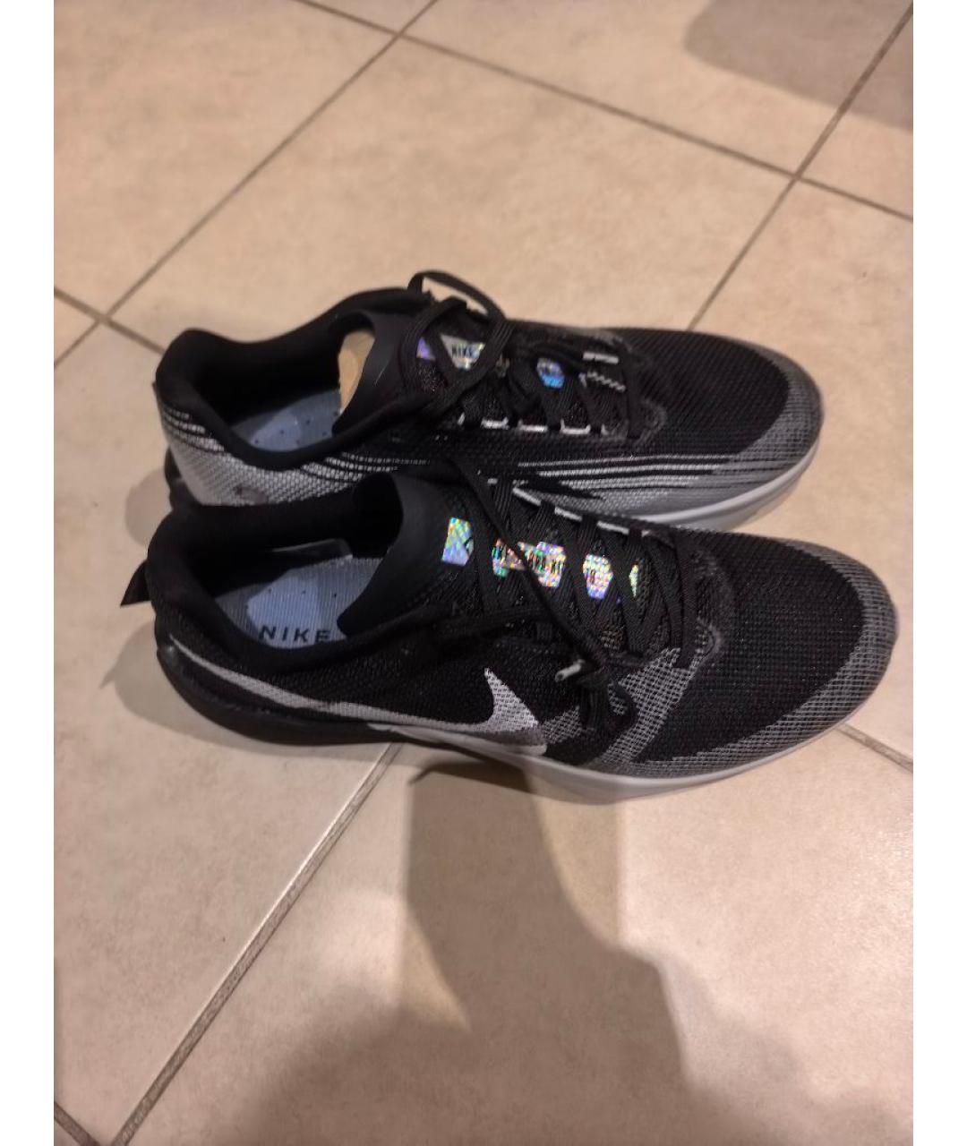 NIKE Черные текстильные низкие кроссовки / кеды, фото 2