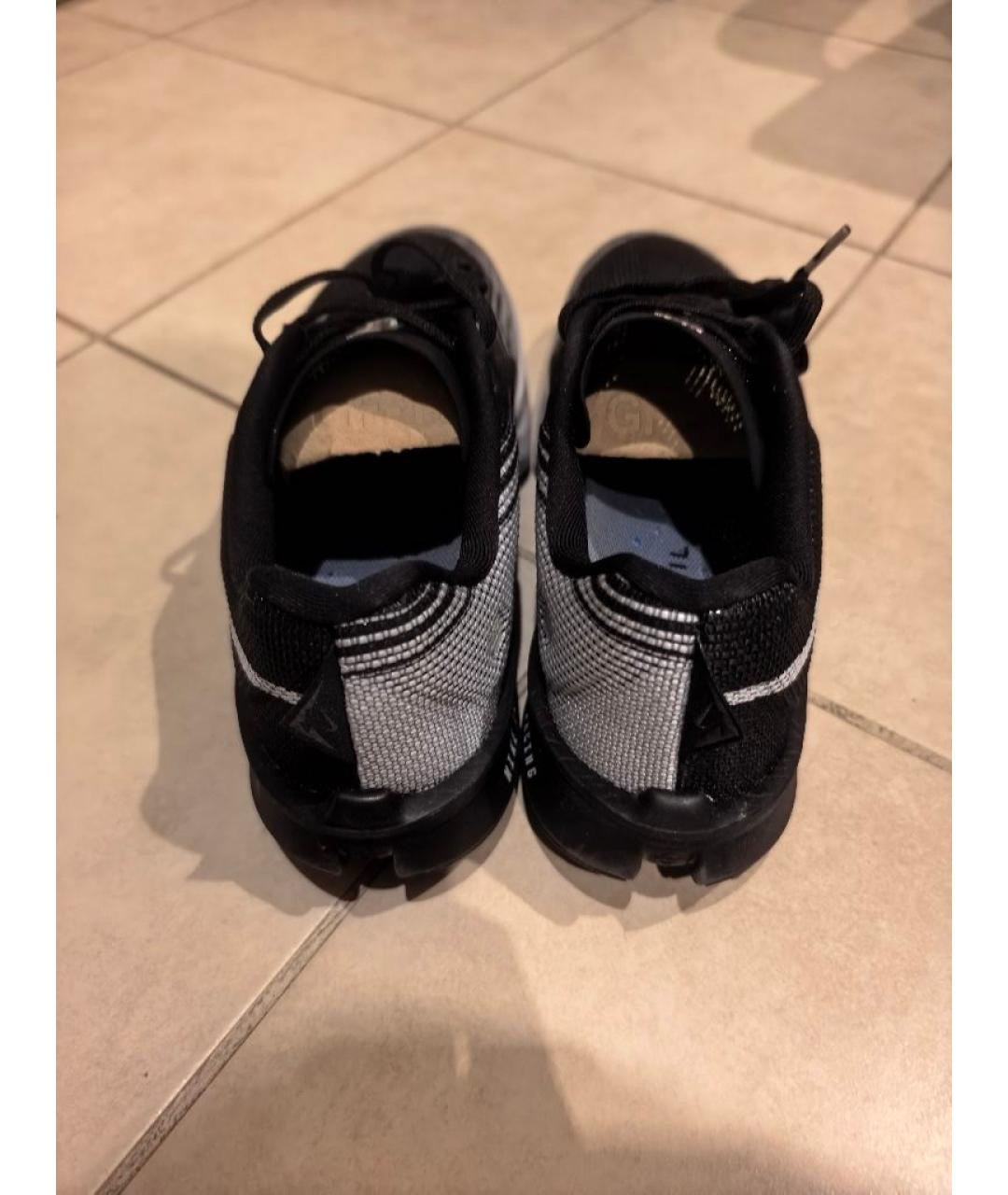 NIKE Черные текстильные низкие кроссовки / кеды, фото 4