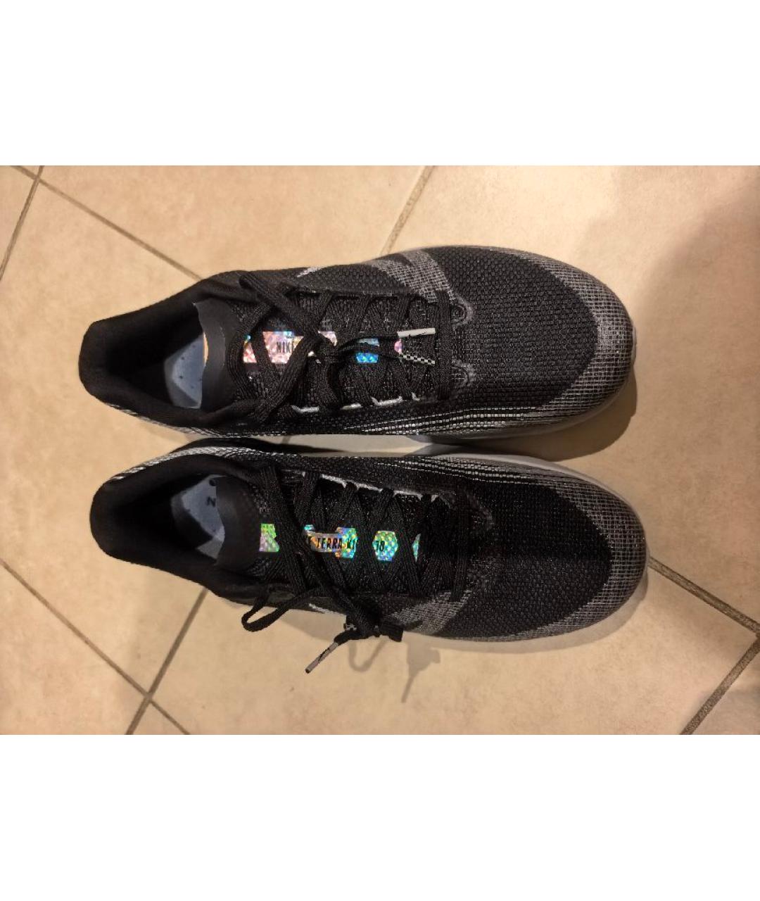 NIKE Черные текстильные низкие кроссовки / кеды, фото 3