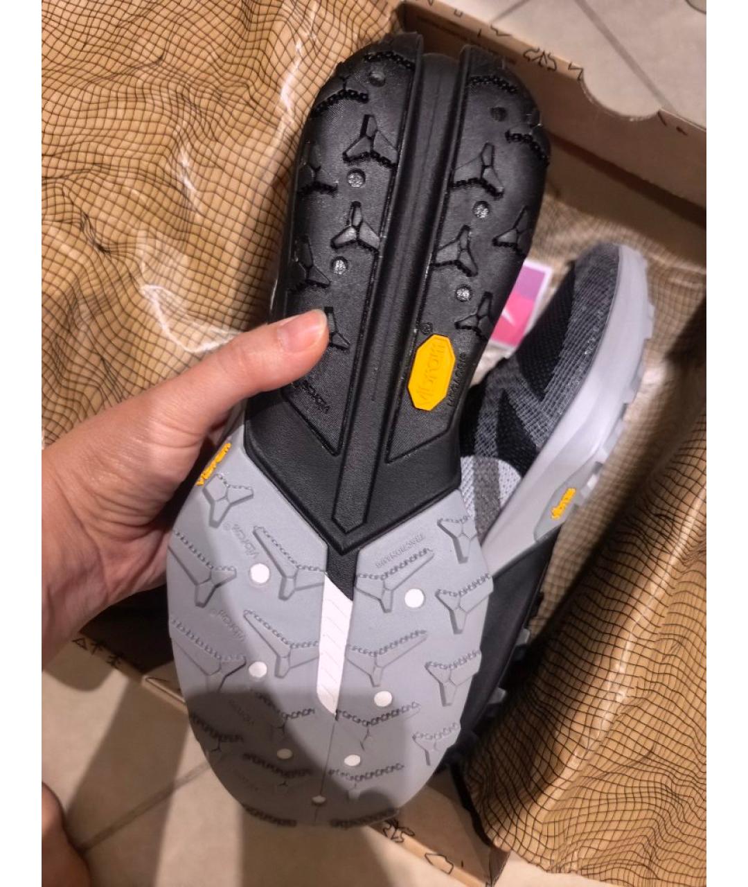NIKE Черные текстильные низкие кроссовки / кеды, фото 6