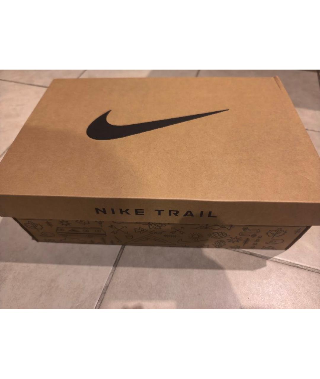 NIKE Черные текстильные низкие кроссовки / кеды, фото 7
