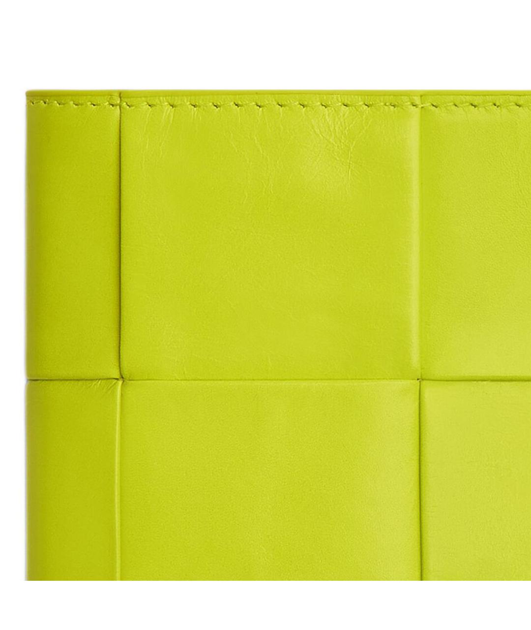 BOTTEGA VENETA Желтый кожаный кошелек, фото 4