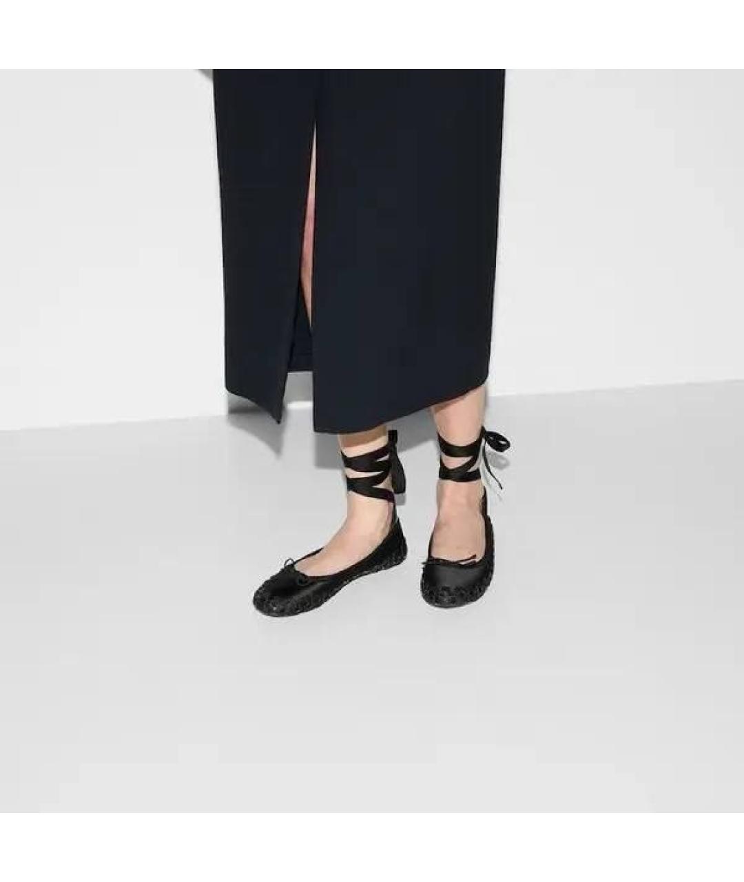 GUCCI Черные текстильные балетки, фото 5