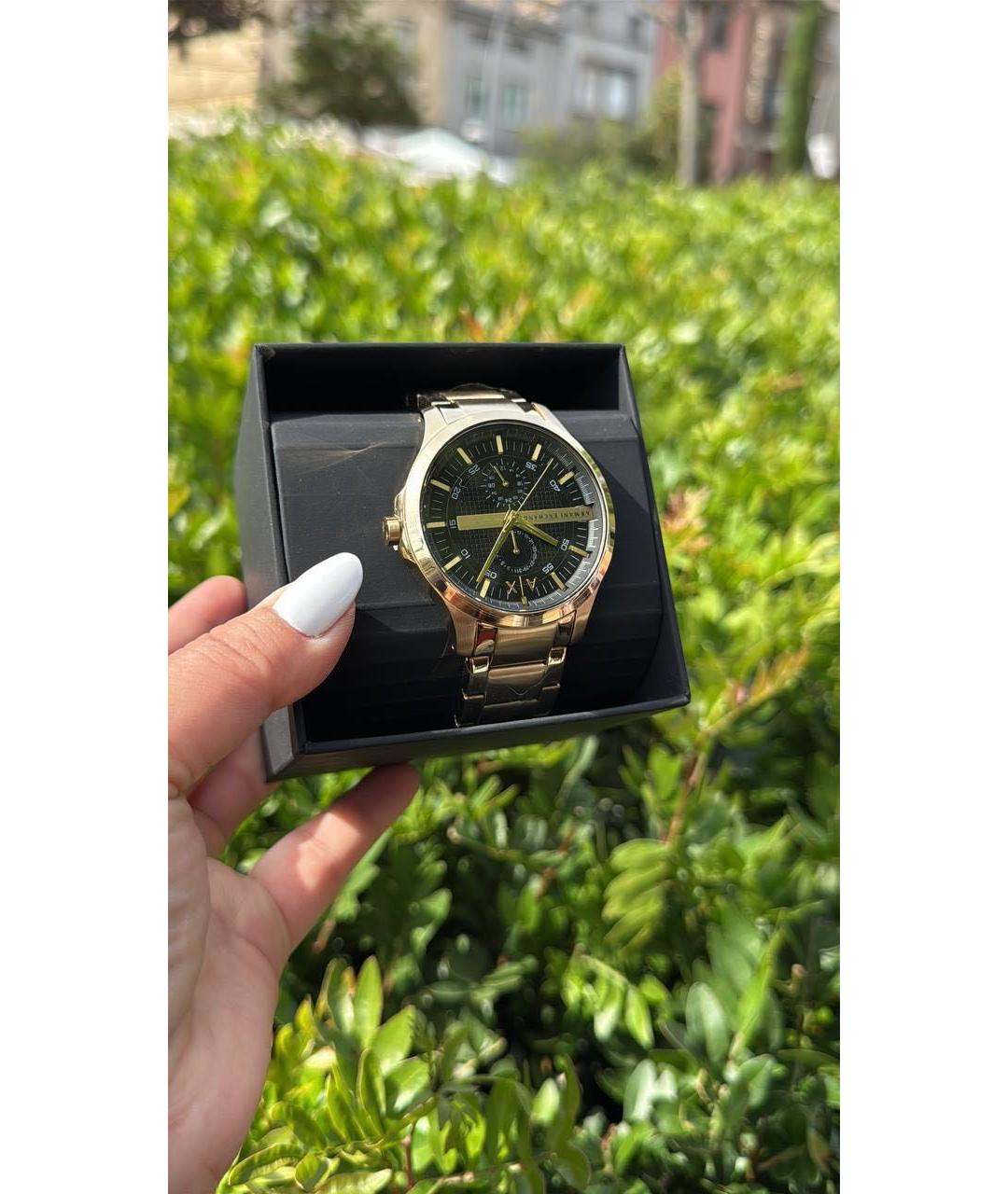 ARMANI EXCHANGE Золотые стальные часы, фото 5