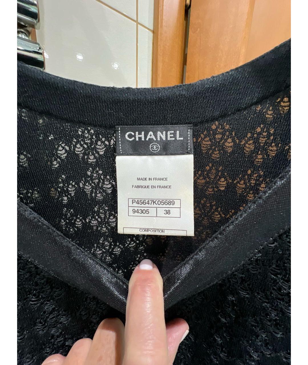 CHANEL Черное шелковое коктейльное платье, фото 3