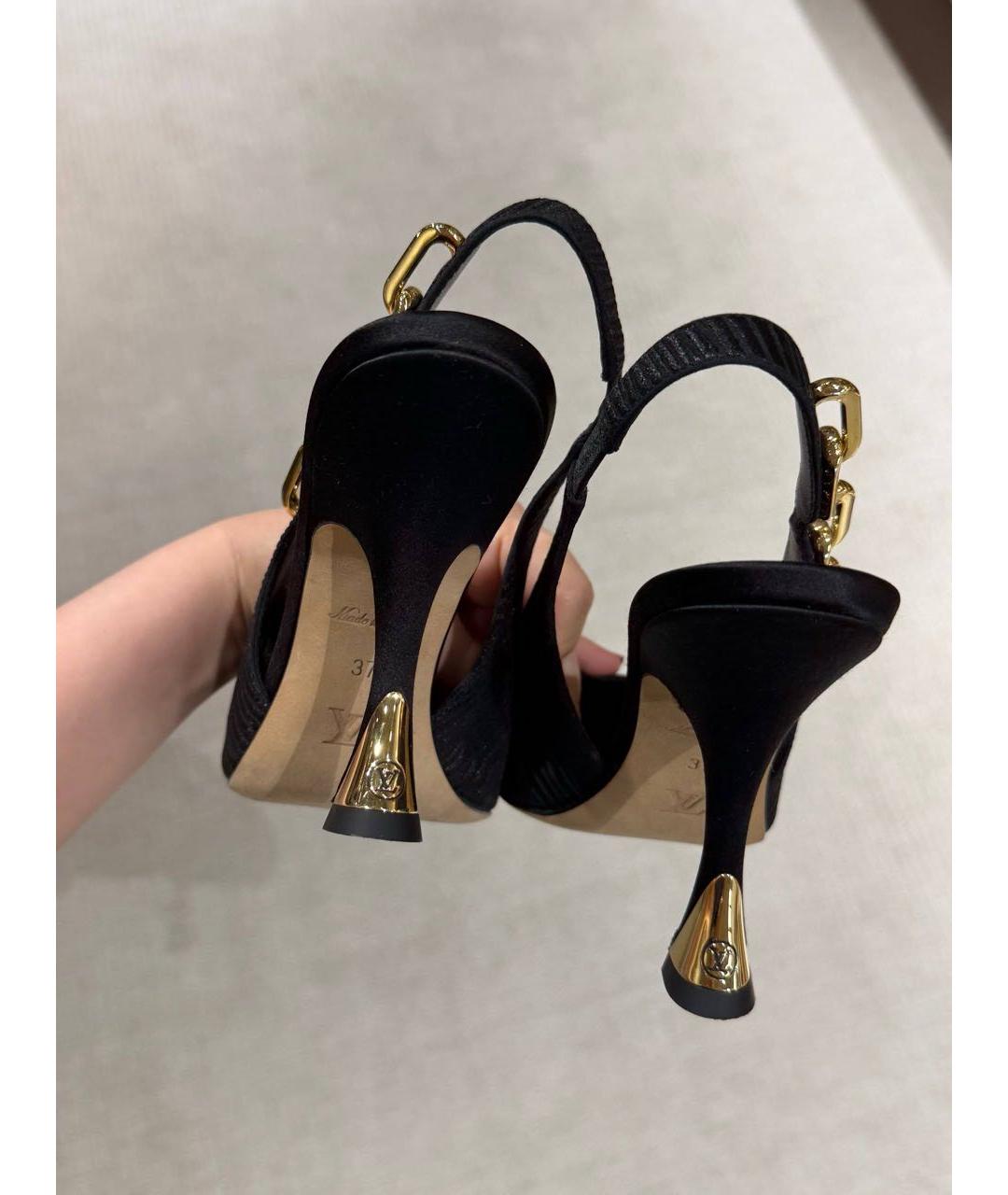 LOUIS VUITTON Черные текстильные туфли, фото 4