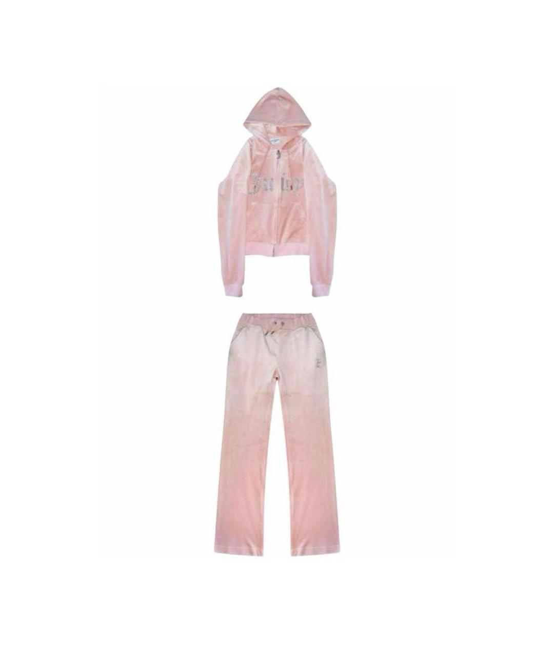 JUICY COUTURE Коралловый велюровый спортивные костюмы, фото 9