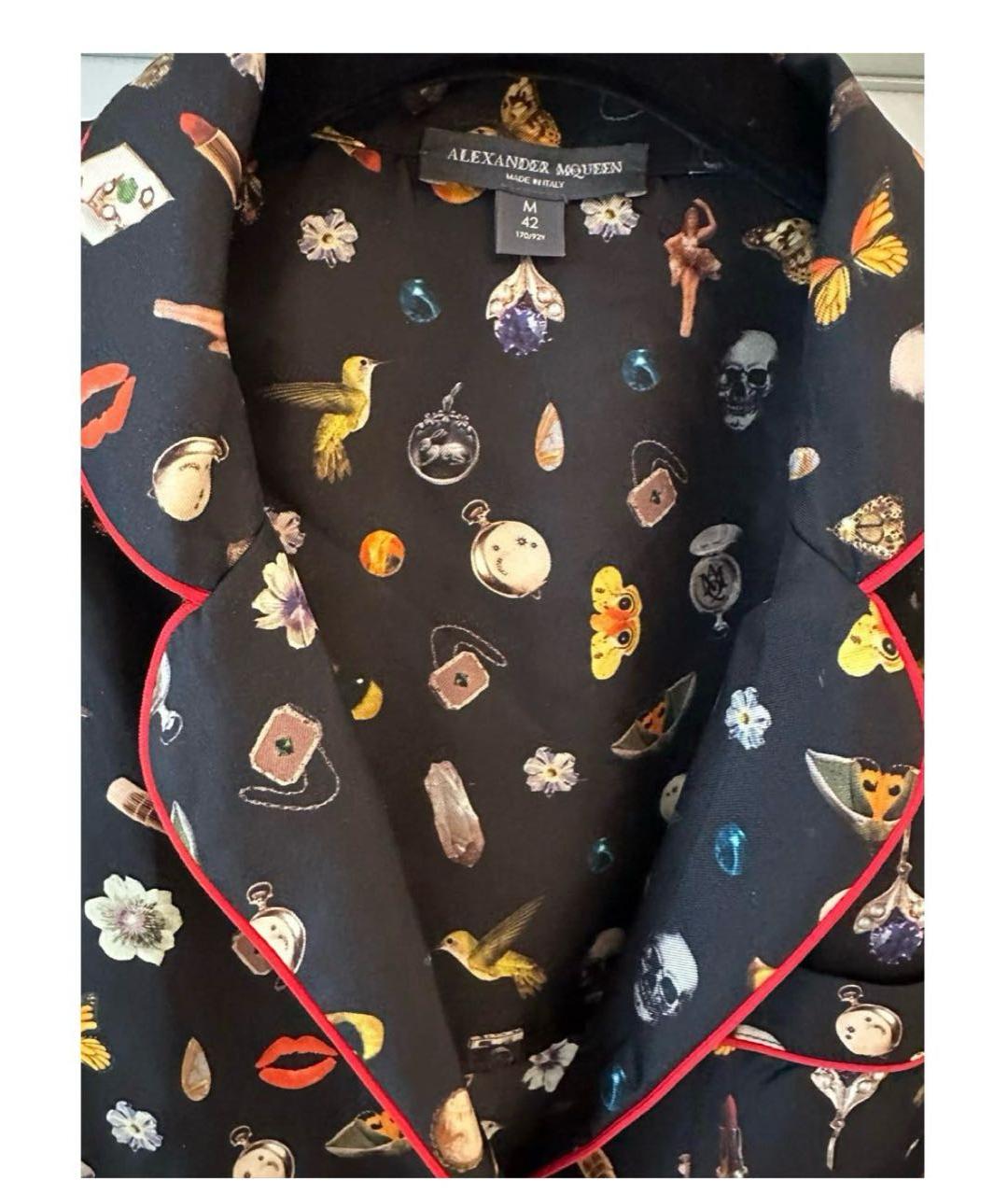 ALEXANDER MCQUEEN Мульти шелковый костюм с брюками, фото 4