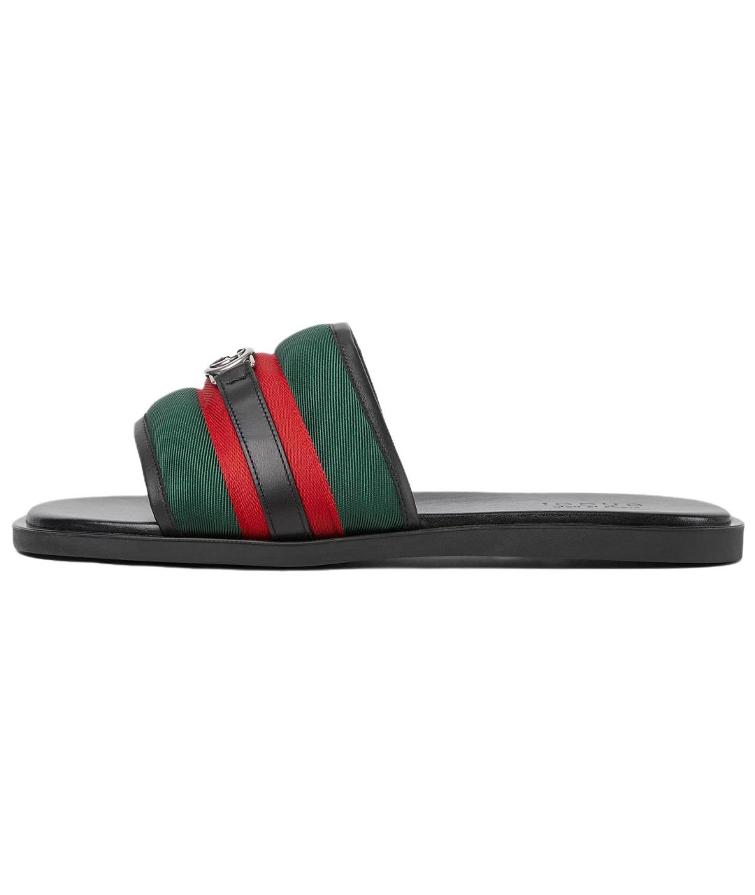 GUCCI Зеленые шлепанцы, фото 2