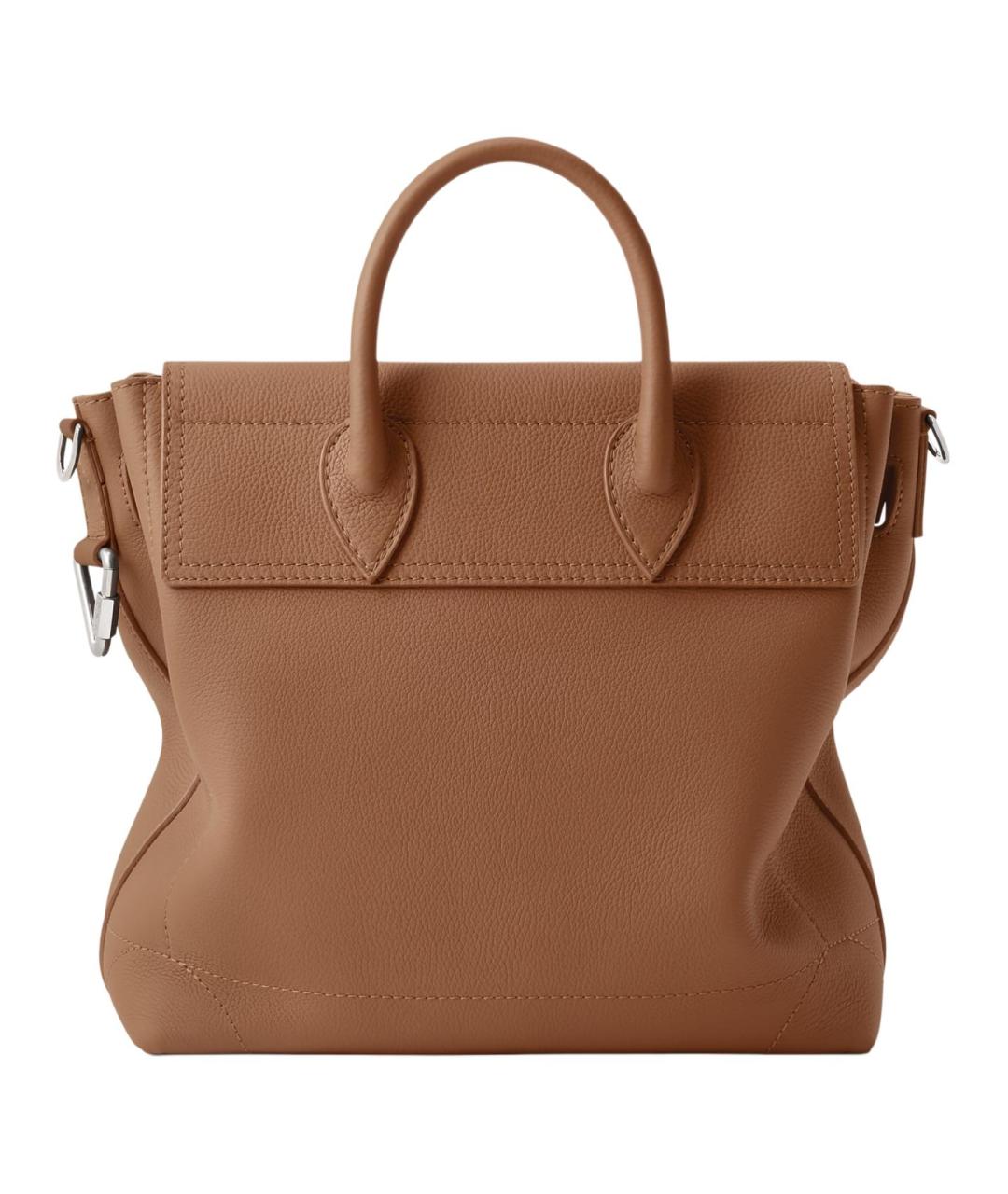 LOUIS VUITTON Коричневая кожаная сумка на плечо, фото 3