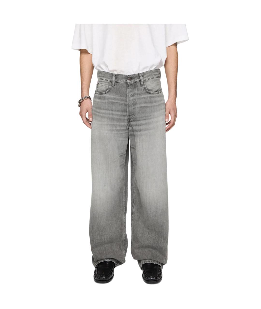 ACNE STUDIOS Серые прямые джинсы, фото 3