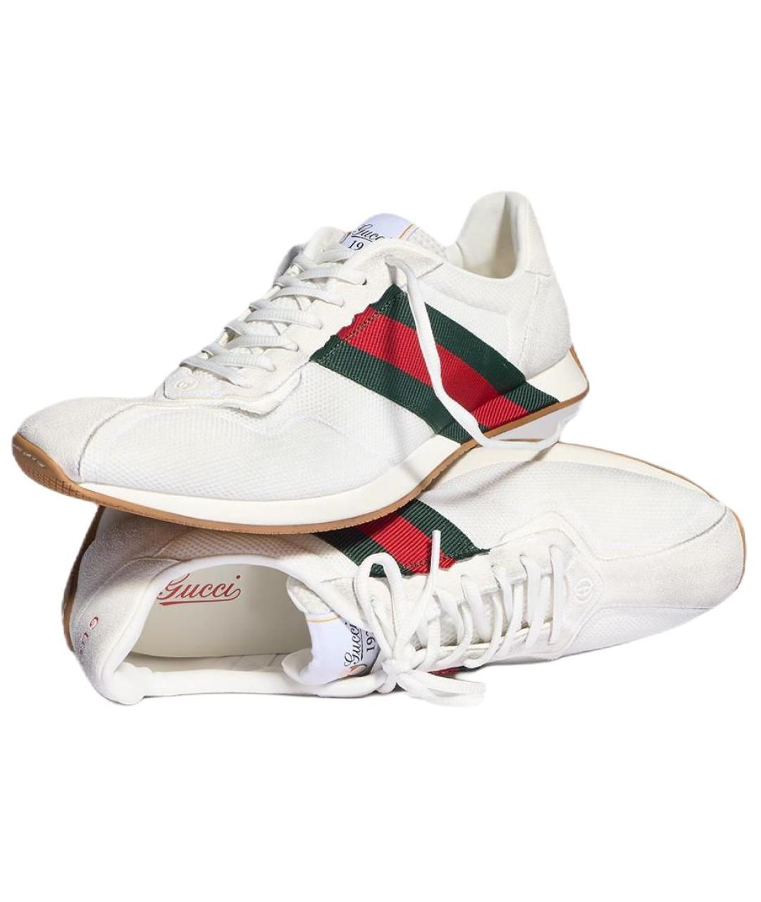 GUCCI Белые низкие кроссовки / кеды, фото 5