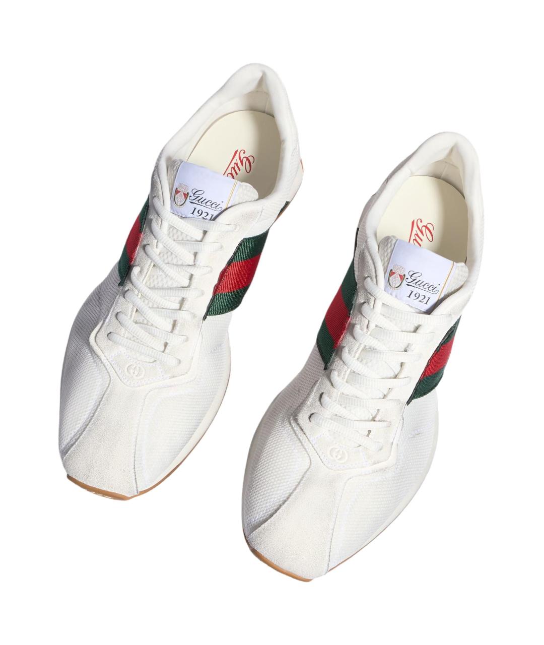 GUCCI Белые низкие кроссовки / кеды, фото 4