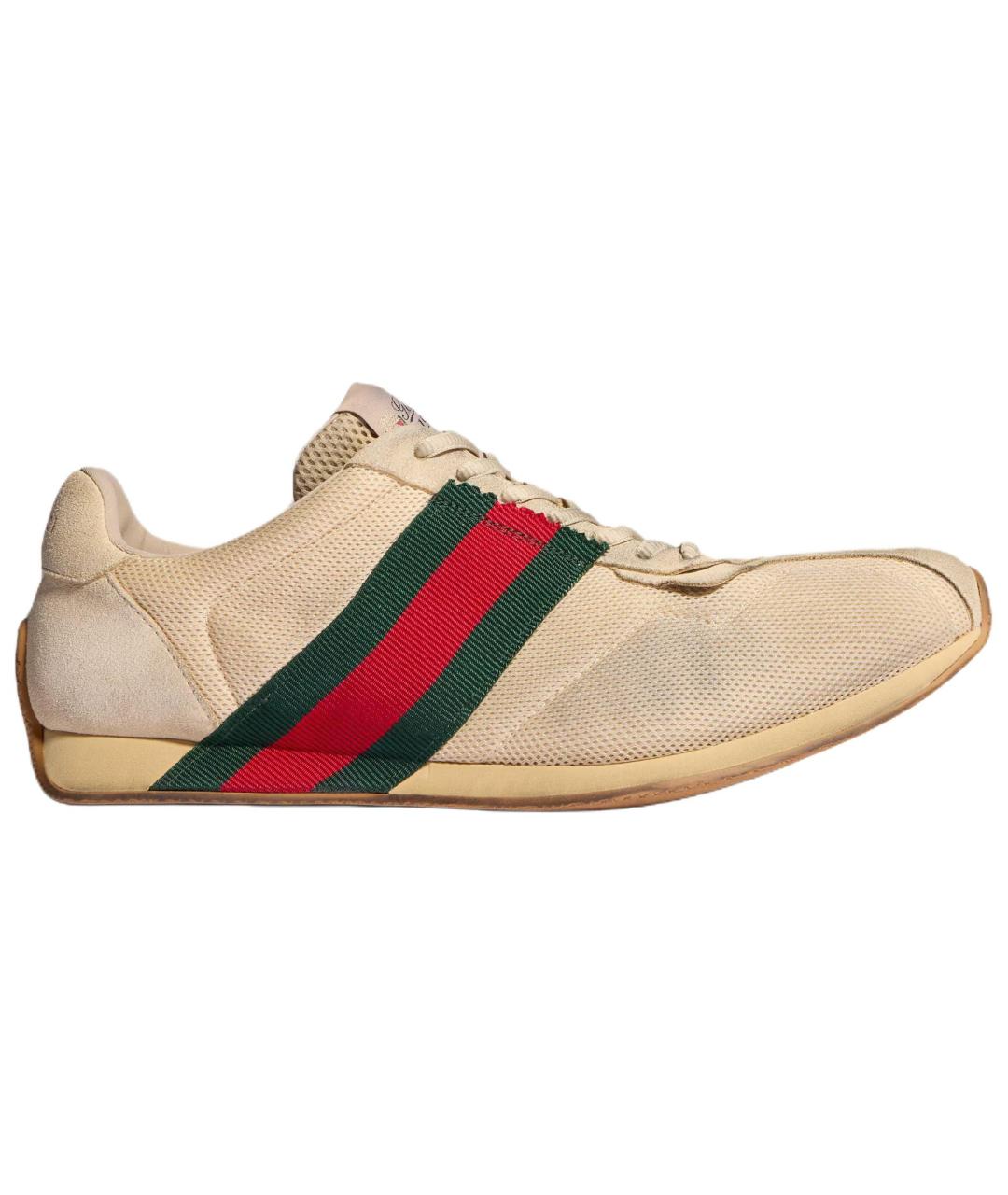 GUCCI Бежевые низкие кроссовки / кеды, фото 1