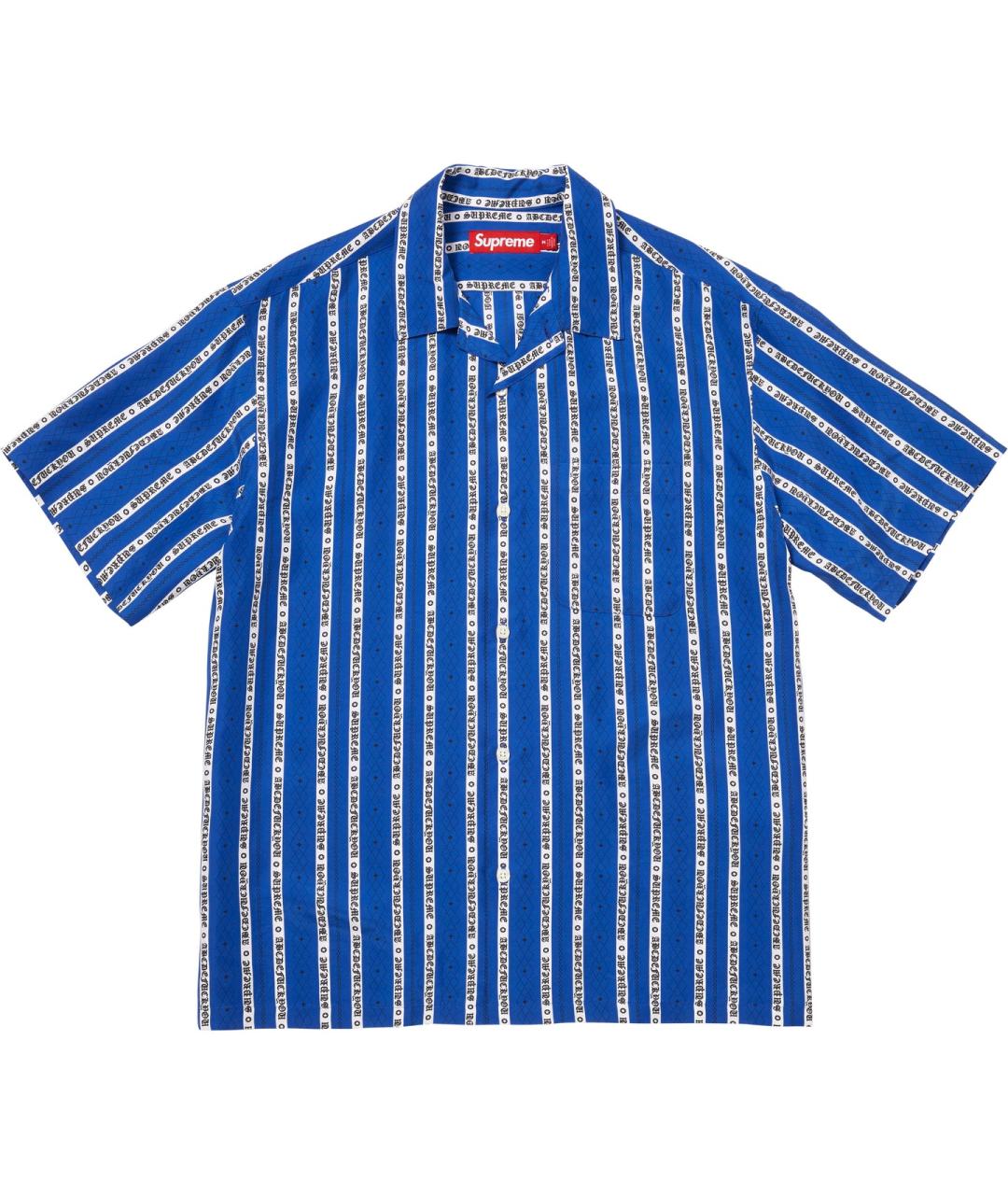 SUPREME Синяя рубашка, фото 1