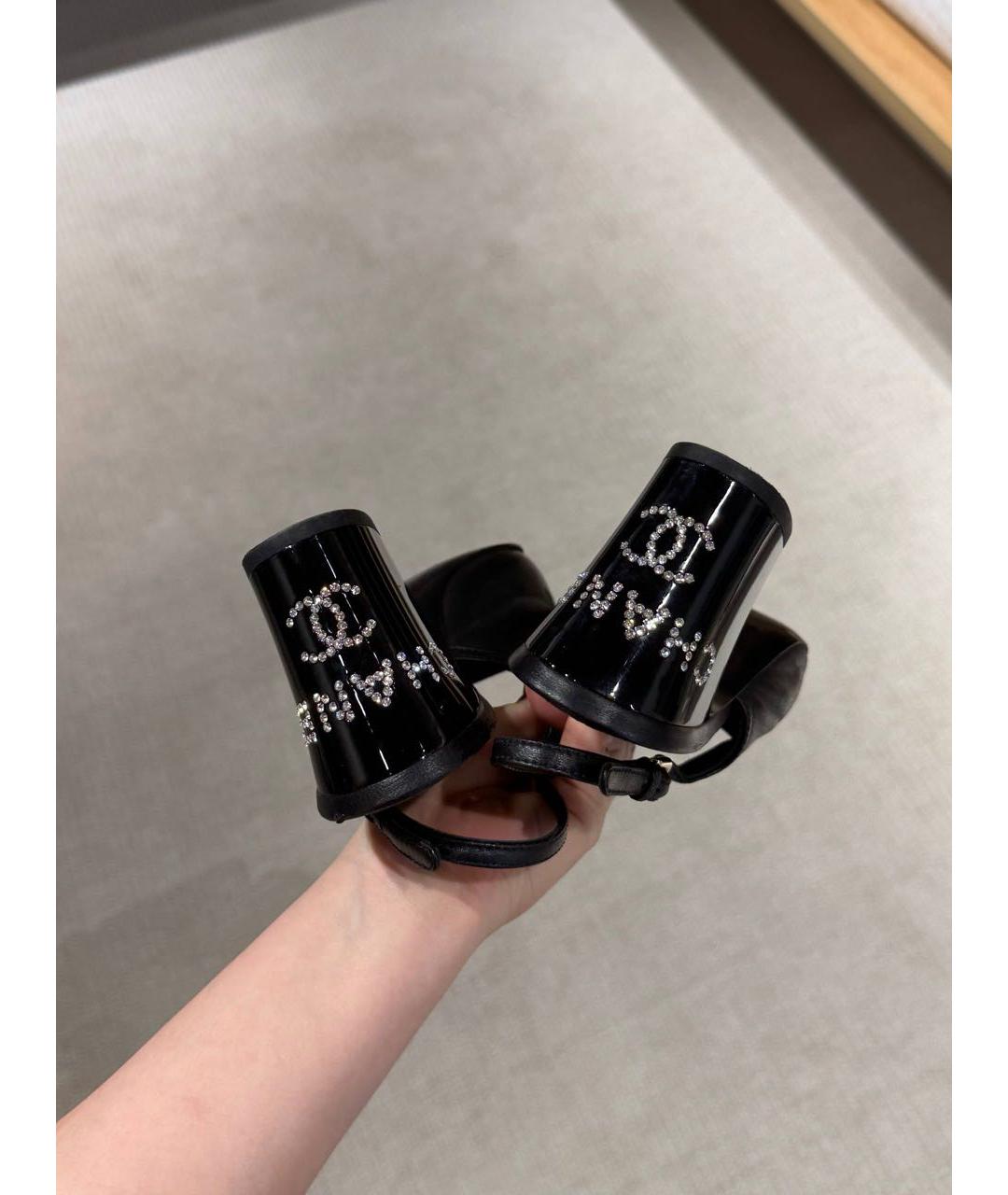 CHANEL Черные кожаные туфли, фото 8