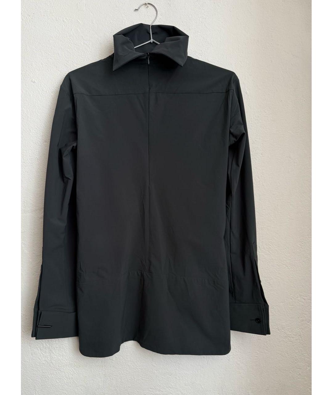 JIL SANDER Антрацитовая полиамидовая блузы, фото 8