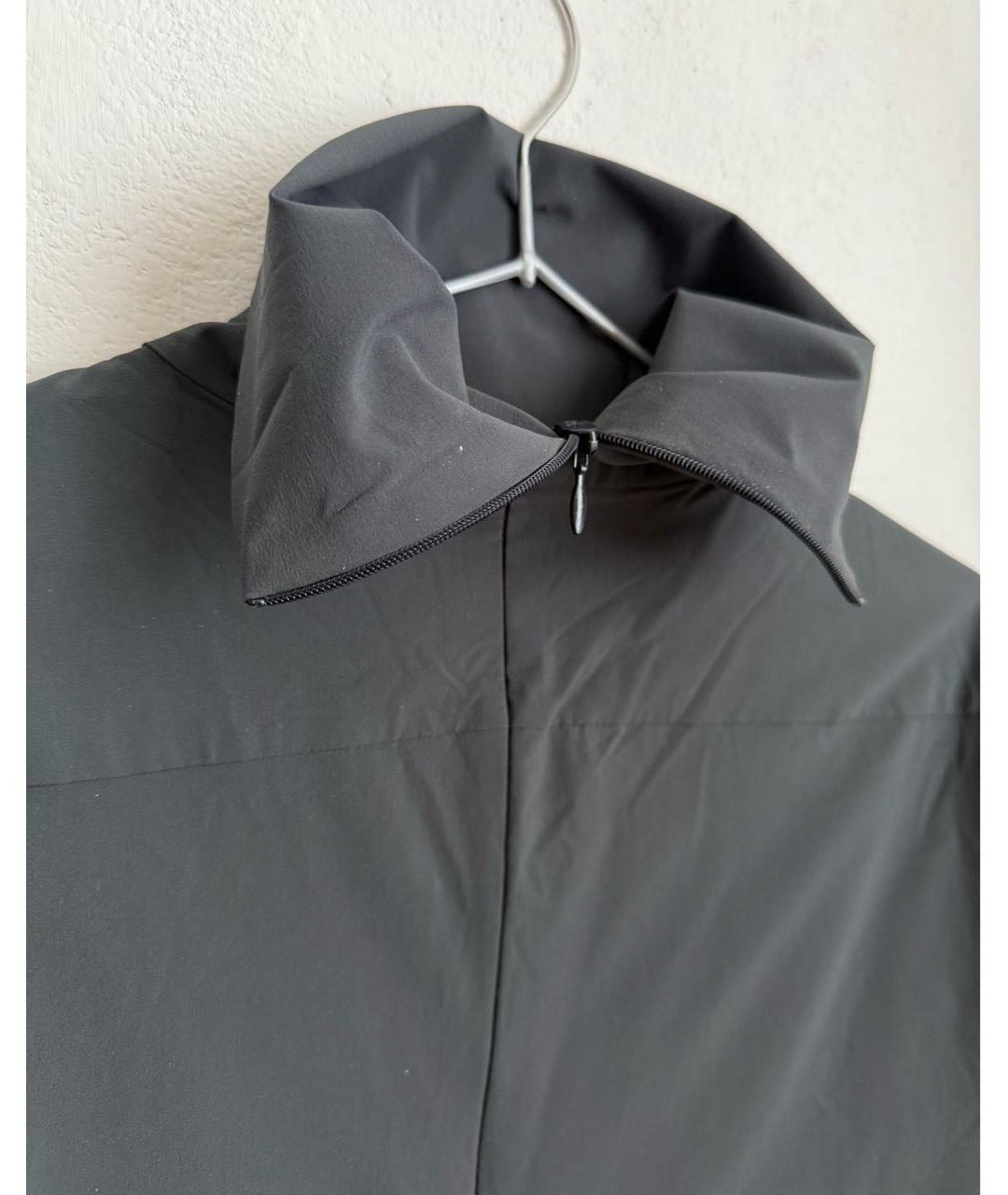 JIL SANDER Антрацитовая полиамидовая блузы, фото 3