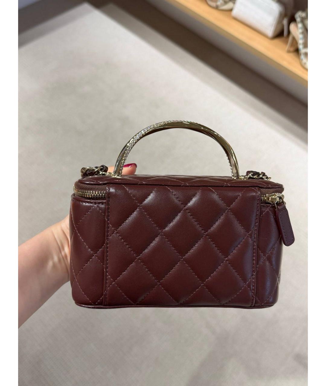 CHANEL Коричневая кожаная сумка через плечо, фото 6