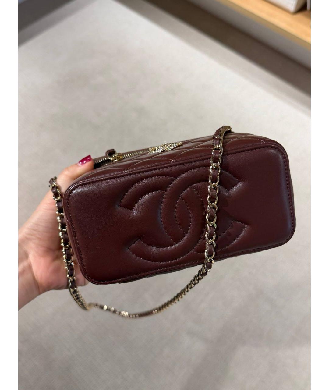 CHANEL Коричневая кожаная сумка через плечо, фото 5