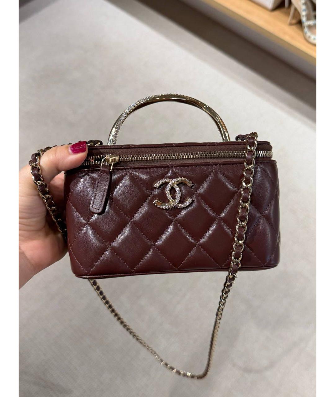 CHANEL Коричневая кожаная сумка через плечо, фото 2