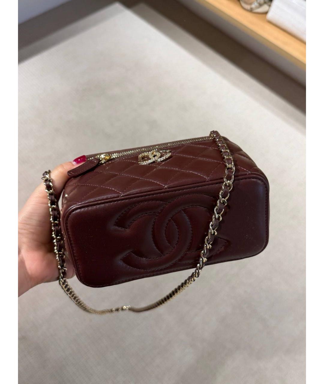 CHANEL Коричневая кожаная сумка через плечо, фото 4