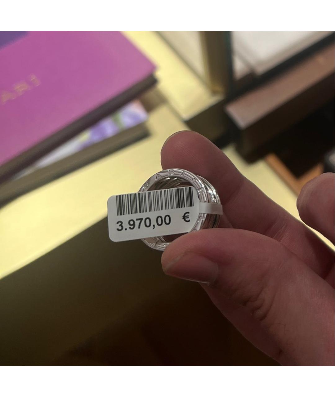 BVLGARI Серебряное кольцо из белого золота, фото 4