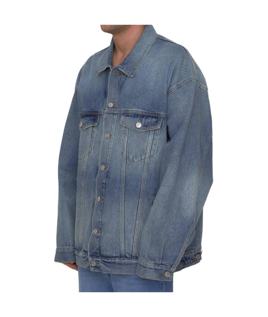 BALENCIAGA Синяя деним куртка, фото 3