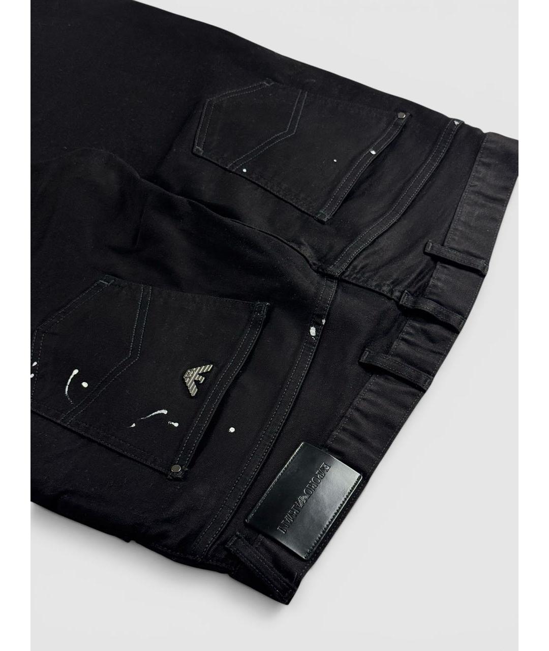 EMPORIO ARMANI Черные хлопко-эластановые джинсы скинни, фото 5