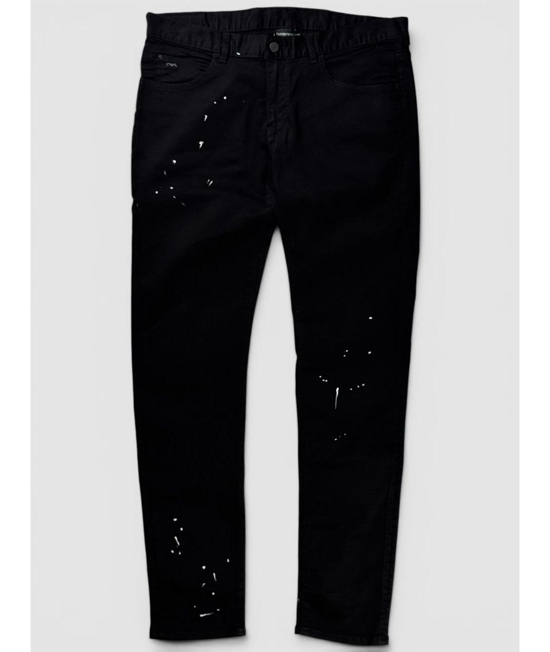 EMPORIO ARMANI Черные хлопко-эластановые джинсы скинни, фото 6