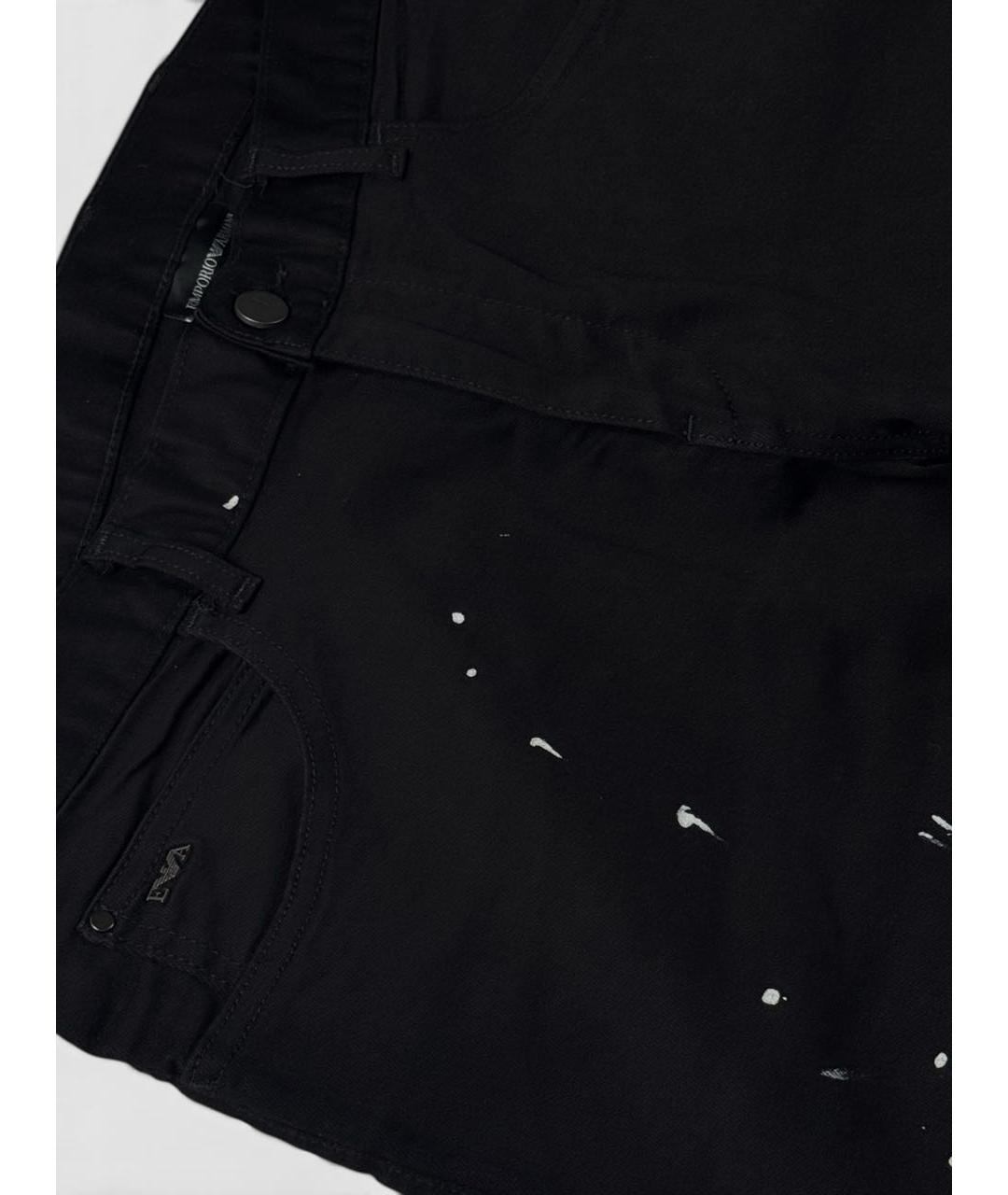 EMPORIO ARMANI Черные хлопко-эластановые джинсы скинни, фото 3