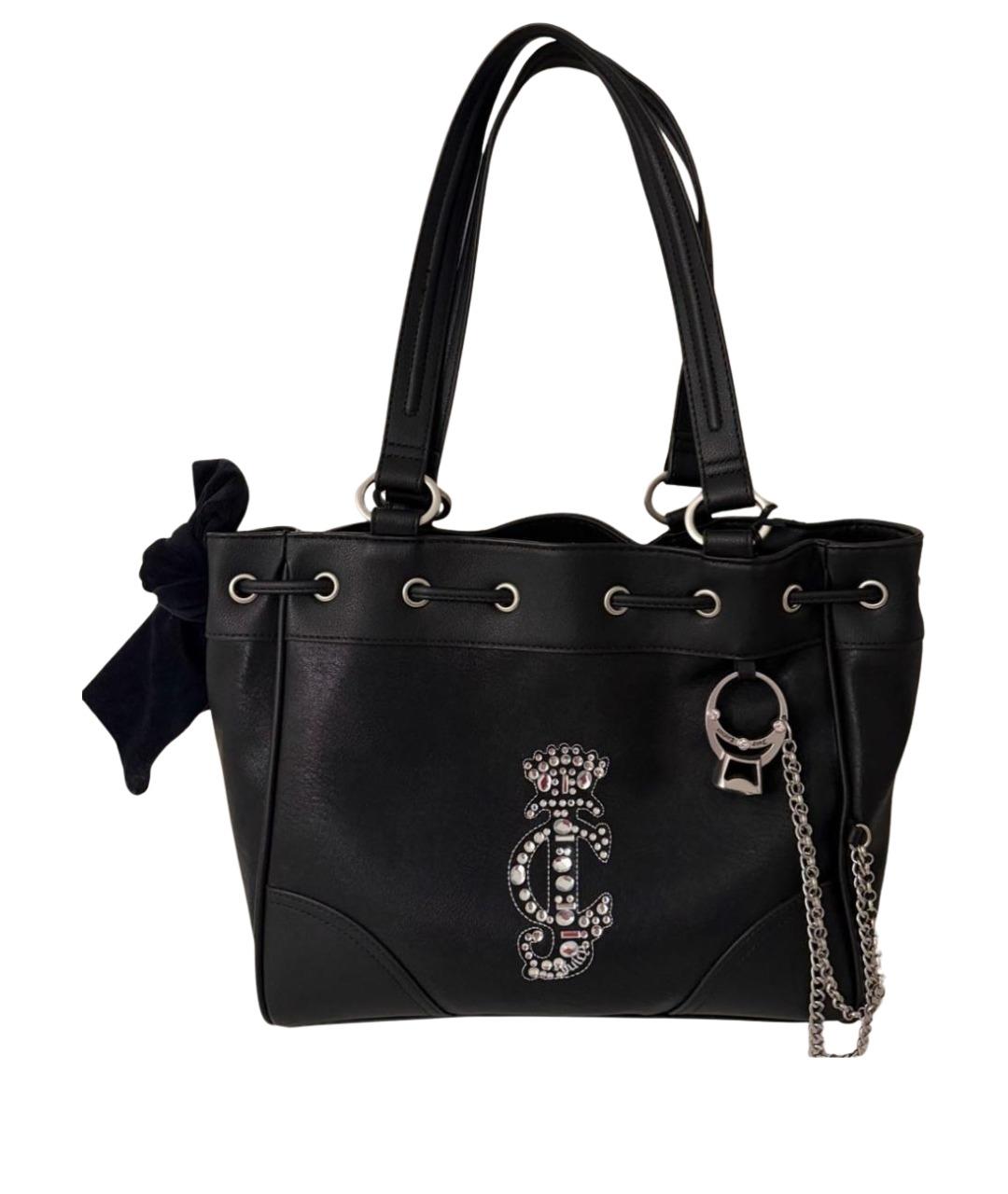 JUICY COUTURE Черная сумка тоут из искусственной кожи, фото 1