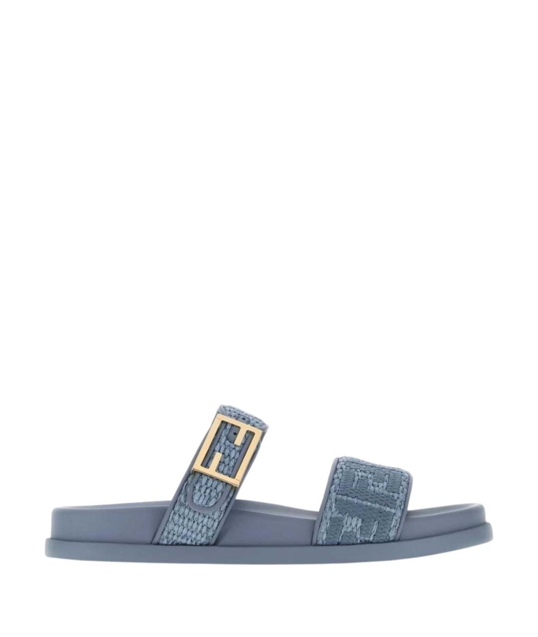 FENDI Голубые сандалии, фото 1