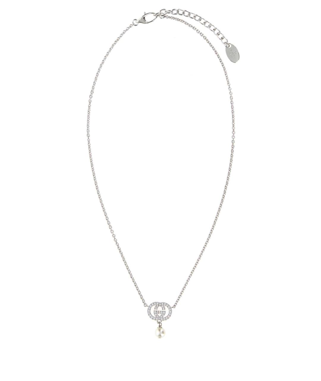 GUCCI Серебряная металлическая цепочка, фото 3