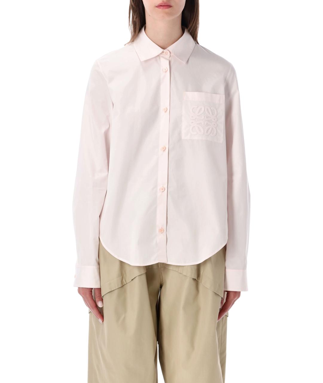 LOEWE Розовая хлопковая рубашка, фото 4