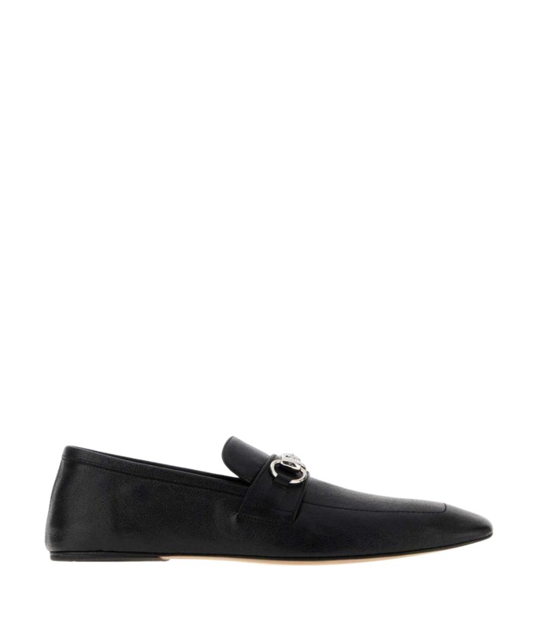 GUCCI Черные кожаные лоферы, фото 1