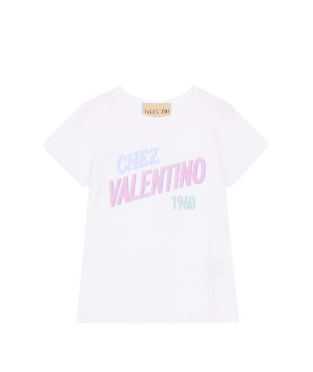 VALENTINO Белая хлопковая футболка, фото 1