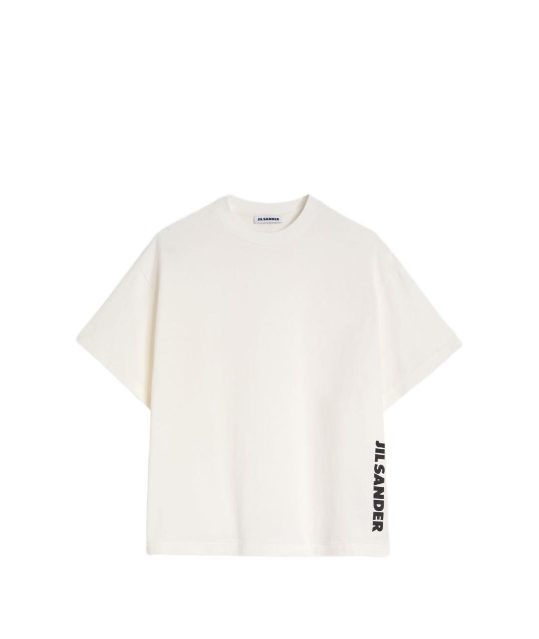 JIL SANDER Белая хлопковая футболка, фото 1