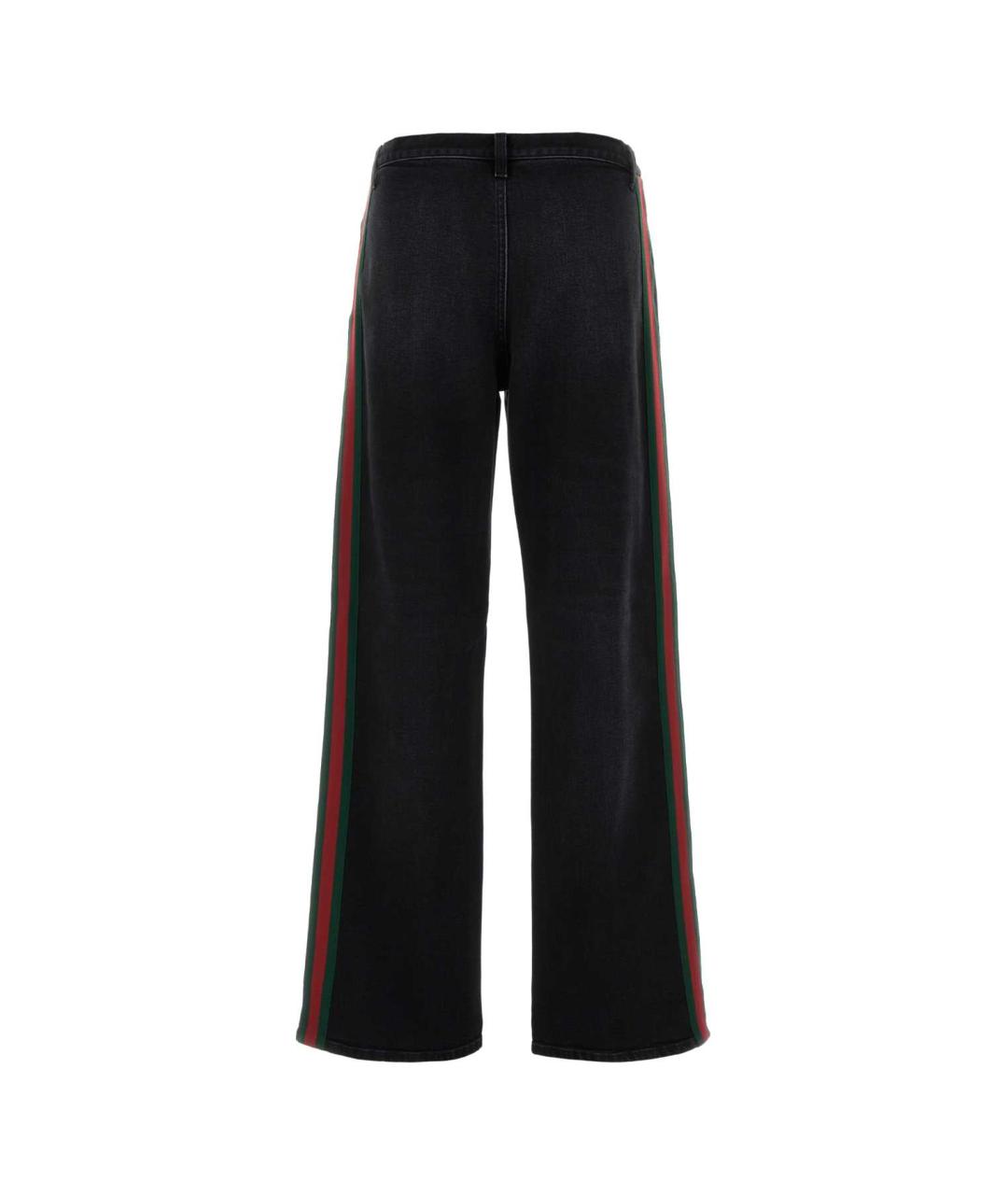 GUCCI Черные хлопковые прямые джинсы, фото 2